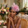 DRESHOW Fascinators Hat Flower Mesh Ribbons Feathers on a Headband and a Clip Tea Party Headwear for Girls and Women(7″ Diameter / Pink)