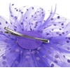 DRESHOW Fascinators Hat Flower Mesh Ribbons Feathers on a Headband and a Clip Tea Party Headwear for Girls and Women(7″ Diameter / Purple)