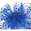 DRESHOW Fascinators Hat Flower Mesh Ribbons Feathers on a Headband and a Clip Tea Party Headwear for Girls and Women(7″ Diameter / Royal Blue)