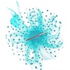 DRESHOW Fascinators Hat Flower Mesh Ribbons Feathers on a Headband and a Clip Tea Party Headwear for Girls and Women(7″ Diameter / Sky Blue)