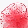 DRESHOW Fascinators Hat Flower Mesh Ribbons Feathers on a Headband and a Clip Tea Party Headwear for Girls and Women(7″ Diameter / Watermelon Red)