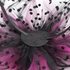 DRESHOW Fascinators Hat Flower Mesh Ribbons Feathers on a Headband and a Clip Tea Party Headwear for Girls and Women(7″ Diameter/ Black Fuschia)