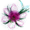 DRESHOW Fascinators Hat Flower Mesh Ribbons Feathers on a Headband and a Clip Tea Party Headwear for Girls and Women(7″ Diameter/ Green Rose Sky Blue)