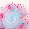 DRESHOW Fascinators Hat Flower Mesh Ribbons Feathers on a Headband and a Clip Tea Party Headwear for Girls and Women(7″ Diameter/ Rose Sky Blue White)