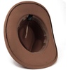 DRESHOW Women Men Classic Felt Wide Brim Western Cowboy & Cowgirl Cap Belt Buckle Retro Panama Hat Unisex Rolled up Caps(1 Pack: Coffee (Hat Circumference: 22-22.8″))