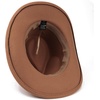 DRESHOW Women Men Classic Felt Wide Brim Western Cowboy & Cowgirl Cap Belt Buckle Retro Panama Hat Unisex Rolled up Caps(1 Pack Style 1: Brown (Hat Circumference: 22-22.8″))