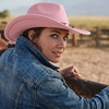 DRESHOW Women Men Classic Felt Wide Brim Western Cowboy & Cowgirl Cap Belt Buckle Retro Panama Hat Unisex Rolled up Caps(1 Pack Style 1: Pink (Hat Circumference: 22-22.8″))