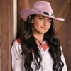 DRESHOW Women Men Classic Felt Wide Brim Western Cowboy & Cowgirl Cap Belt Buckle Retro Panama Hat Unisex Rolled up Caps(1 Pack Style 1: Pink (Hat Circumference: 22-22.8″))