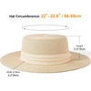 DRESHOW Women Straw Panama Hat Travel Fedora Beach Sun Hat Summer Wide Brim Straw Roll up Hats UPF 50+(1 Pack Boater Hat: Light Beige With Beige Band)