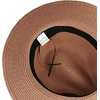 DRESHOW Women Straw Panama Hat Travel Fedora Beach Sun Hat Summer Wide Brim Straw Roll up Hats UPF 50+(Fedora Coffee)