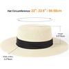 DRESHOW Women Straw Panama Hat Travel Fedora Beach Sun Hat Summer Wide Brim Straw Roll up Hats UPF 50+(Fedora Ivory M)