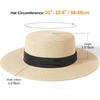 DRESHOW Women Straw Panama Hat Travel Fedora Beach Sun Hat Summer Wide Brim Straw Roll up Hats UPF 50+(Fedora L Beige a)