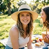 DRESHOW Women Straw Panama Hat Travel Fedora Beach Sun Hat Summer Wide Brim Straw Roll up Hats UPF 50+(Fedora a Beige)
