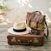 DRESHOW Women Straw Panama Hat Travel Fedora Beach Sun Hat Summer Wide Brim Straw Roll up Hats UPF 50+(Fedora a Ivory)