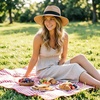 DRESHOW Women Straw Panama Hat Travel Fedora Beach Sun Hat Summer Wide Brim Straw Roll up Hats UPF 50+(Fedora a Khaki)