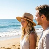DRESHOW Women Straw Panama Hat Travel Fedora Beach Sun Hat Summer Wide Brim Straw Roll up Hats UPF 50+(Fedora a Khaki (Brown Hatband))