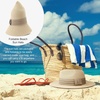 DRESHOW Women Straw Panama Hat Travel Fedora Beach Sun Hat Summer Wide Brim Straw Roll up Hats UPF 50+(Wide Brim Hat: Khaki Square Knot)