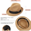 DRESHOW Women Straw Sun Hat Short Brim Panama Travel Fedora Summer Hat Roll Up Beach Cap for Women UPF 50+(1 Pack Rolled Hat: Khaki (Black Band))