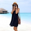 DRESHOW Women Straw Sun Hat Short Brim Panama Travel Fedora Summer Hat Roll Up Beach Cap for Women UPF 50+(1 Pc Ribbon Straw Hat: Beige)