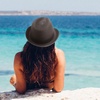 DRESHOW Women Straw Sun Hat Short Brim Panama Travel Fedora Summer Hat Roll Up Beach Cap for Women UPF 50+(1 Pc Ribbon Straw Hat: Black)