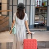 DRESHOW Women Straw Sun Hat Short Brim Panama Travel Fedora Summer Hat Roll Up Beach Cap for Women UPF 50+(1 Pc Ribbon Straw Hat: Black)