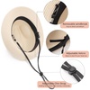 DRESHOW Women Straw Sun Hat Short Brim Panama Travel Fedora Summer Hat Roll Up Beach Cap for Women UPF 50+(1 Pc Straw Hat: Beige (Beige Ribbon))