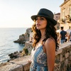 DRESHOW Women Straw Sun Hat Short Brim Panama Travel Fedora Summer Hat Roll Up Beach Cap for Women UPF 50+(1 Pc Straw Hat: Black (Black Ribbon))