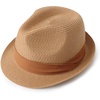 DRESHOW Women Straw Sun Hat Short Brim Panama Travel Fedora Summer Hat Roll Up Beach Cap for Women UPF 50+(1 Pc Straw Hat: Khaki (Brown Ribbon))