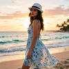 DRESHOW Women Straw Sun Hat Short Brim Panama Travel Fedora Summer Hat Roll Up Beach Cap for Women UPF 50+(1 Pc Straw Hat: White (Black Ribbon))