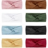 DRESHOW 8 Pack Headbands for Women Yoga Knotted Headbands Elastic Criss Cross Hair Accessories Sports Head Wrap Non Slip(8 Pack Criss Cross Solid Color A)