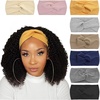 DRESHOW 8 Pack Headbands for Women Yoga Knotted Headbands Elastic Criss Cross Hair Accessories Sports Head Wrap Non Slip(8 Pack Criss Cross Solid Color B)