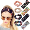 DRESHOW 8 Pack Headbands for Women Yoga Knotted Headbands Elastic Criss Cross Hair Accessories Sports Head Wrap Non Slip(8 Pack Printed)