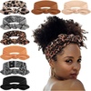 DRESHOW 8 Pack Headbands for Women Yoga Knotted Headbands Elastic Criss Cross Hair Accessories Sports Head Wrap Non Slip(8 Pack: Rabbit Ears Bow A)