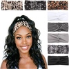 DRESHOW 8 Pack Headbands for Women Yoga Knotted Headbands Elastic Criss Cross Hair Accessories Sports Head Wrap Non Slip(8 Pcs Cross Knotted B)