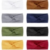 DRESHOW 8 Pack Headbands for Women Yoga Knotted Headbands Elastic Criss Cross Hair Accessories Sports Head Wrap Non Slip(C Criss Cross Solid Color B)