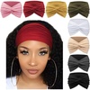 DRESHOW 8 Pack Headbands for Women Yoga Knotted Headbands Elastic Criss Cross Hair Accessories Sports Head Wrap Non Slip(Turban Solid Color C)