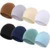 DRESHOW BQUBO 8 Pack Baby Newborn Hats Infant Toddler Kid Hats Soft Nursery Beanie Unisex Beanie Hat for Boys Girls 0-6 Years(8 Pack B: Solid Color)