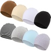 DRESHOW BQUBO 8 Pack Baby Newborn Hats Infant Toddler Kid Hats Soft Nursery Beanie Unisex Beanie Hat for Boys Girls 0-6 Years(8 Pack J)