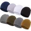 DRESHOW BQUBO 8 Pack Baby Newborn Hats Infant Toddler Kid Hats Soft Nursery Beanie Unisex Beanie Hat for Boys Girls 0-6 Years(8 Pack L)