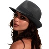 1 Pc Ribbon Straw Hat: Black