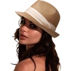 1 Pc Straw Hat: Khaki (Beige Ribbon)