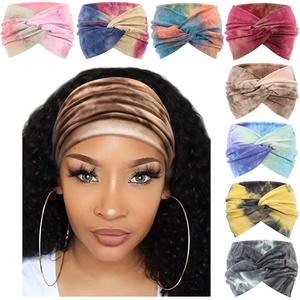 DRESHOW 8 Pack Headbands for Women Yoga Knotted Headbands Elastic Criss Cross Hair Accessories Sports Head Wrap Non Slip(08 PCS: Printed Turbans D)