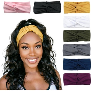 DRESHOW 8 Pack Headbands for Women Yoga Knotted Headbands Elastic Criss Cross Hair Accessories Sports Head Wrap Non Slip(8 Pack Fashion Headbands)