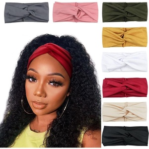 DRESHOW 8 Pack Headbands for Women Yoga Knotted Headbands Elastic Criss Cross Hair Accessories Sports Head Wrap Non Slip(Multi-color)