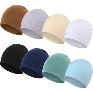 DRESHOW BQUBO 8 Pack Baby Newborn Hats Infant Toddler Kid Hats Soft Nursery Beanie Unisex Beanie Hat for Boys Girls 0-6 Years(8 Pack B: Solid Color)