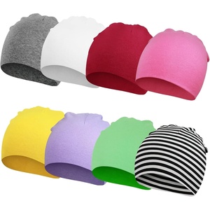 DRESHOW BQUBO 8 Pack Baby Newborn Hats Infant Toddler Kid Hats Soft Nursery Beanie Unisex Beanie Hat for Boys Girls 0-6 Years(8 Pack G)